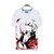 tanie Bluzy i t-shirty cosplay casualowe-Zainspirowany przez Tokyo Ghoul Ken Kaneki Anime Kostiumy cosplay Japoński T-shirt Cosplay Nadruk Krótki rękaw Top Na Męskie