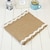 cheap Table Centerpieces-30*180cm Natural Jute Burlap  Yellow Linen with Lace Decor  for Wedding Table Runners Cover
