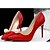 זול נעלי עקב לנשים-נעלי נשים-בלרינה\עקבים-פליז-עקבים-שחור / אדום / לבן / כסוף / אפור / Almond-קז&#039;ואל-עקב עבה