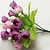 billiga Artificiell Blomma-10.2 &quot;l uppsättning med 1 mini 15 huv, vårrosa silkdukblommor
