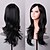 cheap Costume Wigs-Cosplay Costume Wig Synthetic Wig Curly Asymmetrical Wig Medium Length Long Black Synthetic Hair Women&#039;s Natural Hairline Black