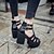 זול סנדלי נשים-נעלי נשים-סנדלים / בלרינה\עקבים-דמוי עור-פלטפורמה / גלדיאטור / פתוח-שחור / לבן-שמלה / קז&#039;ואל / מסיבה וערב-מדרס מחולק
