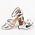 ieftine Pantofi Dans Clasic &amp; Modern-Pentru femei Pantofi Moderni / Sală Dans Imitație de Piele Buclă Sandale / Călcâi Cataramă Toc Personalizat Personalizabili Pantofi de dans Argintiu / Interior