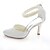 cheap Wedding Shoes-Women&#039;s Stiletto Heel Wedding Dress Party &amp; Evening Pearl Stretch Satin Summer Ivory