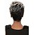 baratos Perucas Sintéticas-Cabelo Sintético perucas Ondulado Raízes Escuras Cabelo Ombre Corte Pixie Corte Bob Com Franjas Peruca Natural Curto