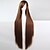 abordables Perruques de déguisement-perruques brunes pour les femmes cosplay costume perruque perruque synthétique perruque cosplay droite droite asymétrique perruque longs cheveux synthétiques bruns délié naturel marron