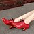 abordables Zapatos de baile latino-Hombre Mujer Zapatos de baile Zapatos de Baile Latino Oxford Tacones Alto Zapatilla Fruncido / Con Cordón Tacón Cubano No Personalizables Negro y Rojo / Negro / Rojo / Interior / Cuero
