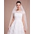 cheap Wedding Veils-One-tier Cut Edge Wedding Veil Fingertip Veils / Headpieces with Veil with Pearl / Appliques 47.24 in (120cm) Tulle / Angel cut / Waterfall