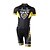 baratos Conjuntos de Roupa de Homem-SANTIC Homens Manga Curta Camisa com Shorts para Ciclismo - Amarelo / preto Moto Camisa / Roupas Para Esporte Tights Bib Shorts Acolchoados Respirável Tapete 3D Secagem Rápida Inverno Esportes