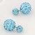 abordables Boucle d&#039;Oreille-Femme Boucles d&#039;oreille Clou Personnalisé Européen Double Face Strass Imitation Diamant Des boucles d&#039;oreilles Bijoux Brun claire / Arc-en-ciel / Blanche Pour