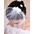 cheap Wedding Veils-One-tier Raw Edge Wedding Veil Blusher Veils / Veils for Short Hair / Headpieces with Veil with Tulle