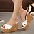 cheap Women&#039;s Sandals-Women&#039;s Summer Wedges / Heels Leatherette Outdoor / Casual Wedge Heel Black / White / Silver