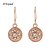 cheap Earrings-D Exceed 2016 new Hot Sale Fashion Brand jewelry Simple Temperament Rose Gold Clear Glass Stone Earrigs For Women