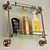 cheap Shower Caddy-Antique Aluminum Bathroom Accessories Double Glass Shelf