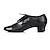 baratos Sapatos de Aulas de Dança-Homens Sapatos de Dança Latina Dança de Salão Oxford Cadarço Salto Robusto Com Cadarço Preto / Couro