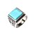 זול Fashion Ring-טבעת טורקיז שחור כחול טורקיז הצהרה אופנתי / בגדי ריקוד נשים