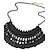 abordables Collares-Mujer Collares Declaración Collar con perlas Perla Legierung Moda Joyería de la declaración Dorado Negro Plata JoyasOcasión especial