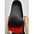 cheap Costume Wigs-Cosplay Costume Wig Synthetic Wig Straight kinky Straight kinky straight Straight Asymmetrical Wig Long Rainbow Synthetic Hair Women&#039;s Natural Hairline Red Black