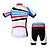 billige Klærsett for menn-WOSAWE Kortermet Sykkeljersey med shorts - Svart / Blå Sykkel Shorts Jersey Fôrede shorts Pustende 3D Pute Fort Tørring Anatomisk design Tilbake Lomme sport Polyester Spandex Silikon Klær / Elastisk