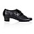 preiswerte Tanzschuhe zum Üben-Herren Schuhe für den lateinamerikanischen Tanz Ballsaal Oxford Schnürsenkel Blockabsatz Schnürsenkel Schwarz / Leder
