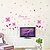 abordables Autocollants muraux-Romance Mode Floral Stickers muraux Autocollants avion Autocollants muraux décoratifs, Vinyle Décoration d&#039;intérieur Calque Mural Mur