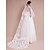 cheap Wedding Veils-One-tier Lace Applique Edge Wedding Veil Cathedral Veils 53 Appliques / Scattered Bead Floral Motif Style Tulle / Classic