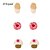 olcso Divat fülbevalók-Beszúrós fülbevalók Francia kapcsos fülbevalók aranyos stílus Gyanta Arannyal bevont Circle Shape Képernyő Szín Ékszerek Mert 1db