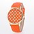 cheap Fashion Watches-Women&#039;s Ladies Wrist Watch Quartz Leather Black / Blue / Orange Casual Watch Analog Dot Fashion - Purple Red Orange One Year Battery Life / Tianqiu 377