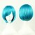 abordables Perruques de déguisement-Perruque de cosplay Perruque Synthétique Perruques de Déguisement Droit Droite Coupe Asymétrique Perruque Moyen Bleu Cheveux Synthétiques Femme Ligne de Cheveux Naturelle Bleu