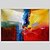 olcso Absztrakt festmények-Hang festett olajfestmény Kézzel festett - Absztrakt Klasszikus / Hagyományos / Rusztikus Vászon / Nyújtott vászon