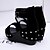 זול סנדלי נשים-נשיםדמוי עור-פלטפורמה-שחור-שמלה יומיומי-עקב וודג&#039; פלטפורמה