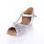 voordelige Latin dansschoenen-Dames Latin schoenen Ballroom schoenen Salsa schoenen Sprankelende schoenen Sandalen Glitter Lage hak Gesp T-riempjes Kinderen Zwart Zilver Goud