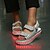 halpa Naisten sandaalit-Naiset Kengät Synteettinen Kevät Kesä Syksy Comfort Välkkyvät kengät Tasapohja Tarranauhalla varten Kausaliteetti Valkoinen Musta