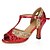 cheap Dance Shoes-Women‘s Dance Shoes Leatherette Leatherette Salsa Sandals Stiletto Heel Performance Red Customizable
