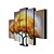 halpa Kukka-/kasvitaulut-Hang-Painted öljymaalaus Maalattu - Maisema Moderni Sisällytä Inner Frame / 5 paneeli / Venytetty kangas