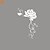 ieftine Abțibilde de Perete Decorative-floral&amp;amp; plante autocolante de perete camera de zi, pvc detașabil decorare perete decalcomanie de perete 16 * 11cm