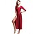 cheap Belly Dancewear-Belly Dance Dresses Women&#039;s Training Chinlon Draped 2 Pieces 3/4 Length Sleeve Natural Dress / Shorts M:123cm/L:125cm