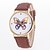 cheap Fashion Watches-Women&#039;s Wrist Watch Quartz Leather Black / White / Blue Hot Sale Analog Butterfly Fashion - White Black Yellow One Year Battery Life / Tianqiu 377
