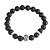 abordables Pulseras de hombre-Cristal Brazalete de Cuentas Con Cuentas Personalizado Cristal Pulsera pulsera Negro / Gris Para Regalos de Navidad Diario Casual