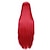 זול פאה לתחפושת-פאות סינתטיות ישר ישר פאה ארוך אדום שיער סינטטי בגדי ריקוד נשים