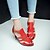 cheap Women&#039;s Sandals-Women&#039;s Shoes Heel Heels / Peep Toe Sandals / Heels Party &amp; Evening / Dress / Casual Black / Pink / Red / White/9898
