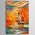 olcso Tájképek-Hang festett olajfestmény Kézzel festett - Landscape Modern Tartalmazza belső keret / Nyújtott vászon
