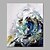 halpa Abstraktit taulut-Hang-Painted öljymaalaus Maalattu - Abstrakti European Style Kehyksellä / Venytetty kangas