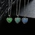 baratos Colares-Mulheres Colares com Pendentes - Amor Com Iluminação Oco Fashion Verde Azul Azul Claro Colar Para Casamento Festa Diário Casual Esportes