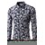 cheap Men&#039;s Shirts-Men&#039;s Fashion Personality Cool Print Slim Fit Long Sleeve Shirt, Cotton/Polyester/Print