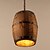 cheap Island Lights-1-Light 19cm Mini Style Pendant Light Wood / Bamboo Wood / Bamboo Painted Finishes Vintage 110-120V / 220-240V