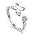 cheap Rings-Sterling Silver Ring Butterfly Silver Plated Ring Adjustable Fashion Jewelry for Women