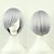 cheap Costume Wigs-Cosplay Costume Wig Synthetic Wig Cosplay Wig Straight Straight Asymmetrical Wig Short Silver Synthetic Hair Women&#039;s Natural Hairline Gray