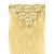 Недорогие Накладки на клипсах-На клипсе Наращивание волос человеческие волосы Remy Натуральные волосы пак Прямой 15 дюймовый Наращивание волос