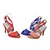 preiswerte Damensandalen-Damen Schuhe Kaschmir Frühling Sommer Knöchelriemen Stöckelabsatz Klett für Hochzeit Kleid Party &amp; Festivität Orange Blau Rosa